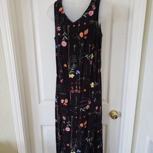 Flowered Sheath Maxi Dress